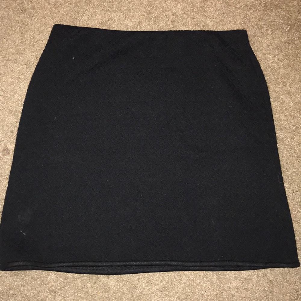 Black Quilted Skirt